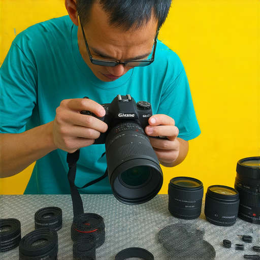 專業相機維修服務展示，位於深水埗和旺角，技術人員正在修理相機，讓拍攝夢想重啟，隨時為客戶提供即刻服務，完美解決相機故障。