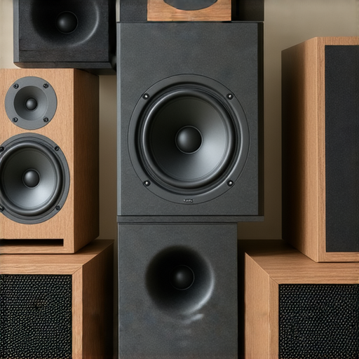 音響箱系列的圖片，展示高品質音效的細節，強調專業服務及音響技術，背景柔和，展示音響設備和設計，吸引對音響設備有興趣的消費者。
