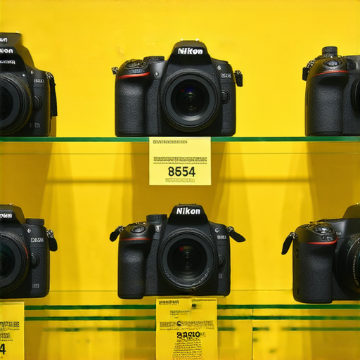 香港Nikon相機展示，價格標示清晰，顯示各型號與專業服務，探索最佳選擇，吸引攝影愛好者注意，提供詳細產品資訊與購買建議。