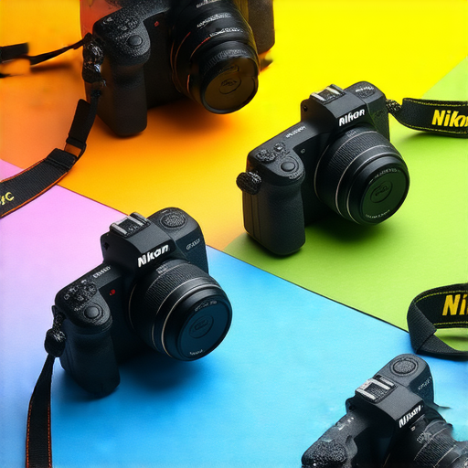 尼康相機全系列展示，包含Z FC、Coolpix W300、WX、X5、X7等型號，突顯各型號設計特色及功能，適合攝影愛好者與專業人士選擇。