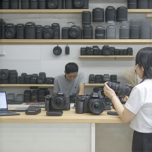 深水埗與旺角相機維修中心內部環境，專業技術人員為SONY和CANON相機進行維修，幫助攝影愛好者重拾拍攝樂趣，展現高品質服務。