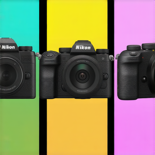 尼康相機系列展示，包含Z FC相機的復古設計，W300的堅固防水特性，以及X系列的創新技術，突顯各型號的全新魅力，適合攝影愛好者探索更多可能性。