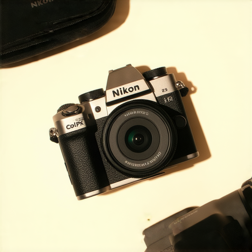 尼康Z fc相機展示其復古設計與現代功能，旁邊是Coolpix W300防水相機，兩款相機各具特色，呈現探索攝影的無限可能，了解專業攝影服務的魅力。