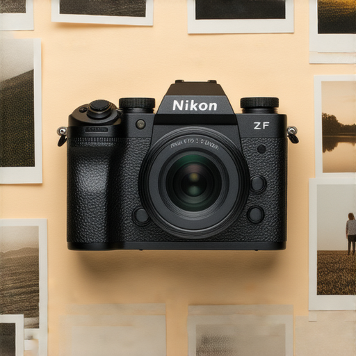 探索Nikon Z FC攝影機，展現復古與現代設計的完美結合，背景有攝影作品展示，捕捉創意與藝術的精髓，適合影像愛好者提升攝影水平。