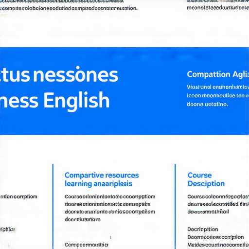 提升專業能力的商業英語課程與商務英語課程選擇指南圖示，展示關鍵的學習資源與課程比較，適合希望提升英語能力的專業人士與商務人士，幫助精選適合的課程。