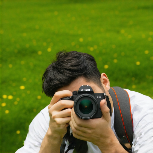 探索Nikon Z FC魅力的攝影師正專注調整相機設置，背景為美麗的自然風景，展現如何運用Nikon Z FC提升攝影技巧的過程，讓您的作品更上一層樓。