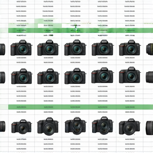 香港Nikon相機與鏡頭的價格比較圖，顯示不同型號的市場價位及購買途徑，例如線上商城、實體店等，幫助攝影愛好者選擇合適產品。