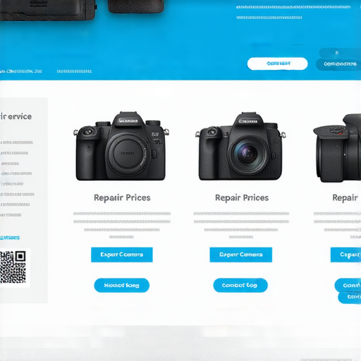 香港專業相機維修中心的地址和價格推薦圖示，展示不同維修服務項目，包括維修費用及聯絡資訊，方便攝影愛好者尋找專業相機維修服務。