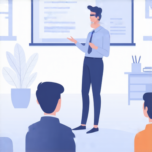 提升商業英語能力的最佳選擇商務英語課程推薦圖示，展現專業學習環境，學生專心聆聽教師講解，涵蓋聽說讀寫技巧，提升商務交流能力，助力職場發展。