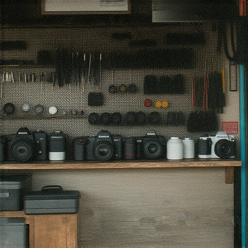 發掘深水埗與旺角的最佳相機維修店，展示專業維修技術的工作環境及技師專注於維修相機的場景，邀請顧客體驗優質服務。