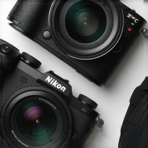 尼康Z FC相機和W300相機特寫，展示其獨特設計和功能，適合攝影新手探索，強調創意攝影的可能性與技巧，激發拍攝靈感。