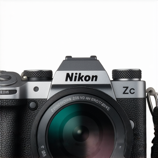 Nikon Z fc相機特寫，展示其複古設計與現代技術結合，專業攝影背景，探索未來影像的創新特點，為攝影愛好者解鎖全新攝影體驗。