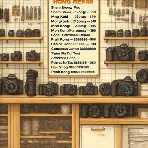 香港相機維修中心推薦，涵蓋深水埗、旺角、尖沙咀等地點，資訊詳盡，包含維修價錢與地址解析，方便攝影愛好者尋找專業維修服務