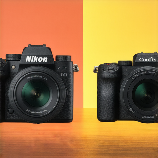 尼康Z FC相機與酷派機型的對比圖，展示攝影的魅力與功能，幫助攝影愛好者了解如何挑選適合的攝影夥伴，提升攝影體驗。