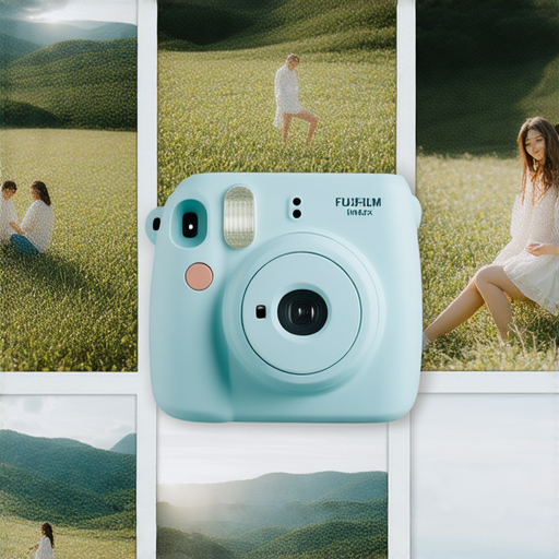 捕捉瞬間的魔法，富士即影即有相機展示在美麗風景背景中，展示玩樂的年輕人，體驗即時攝影的樂趣，讓每一個回憶都更加生動鮮明。