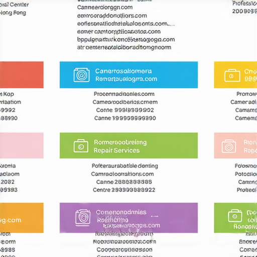 香港相機維修中心推薦與維修地址整理的圖片，展示多個專業維修中心及其地址，提供選擇與參考，方便相機愛好者尋找合適的維修服務。