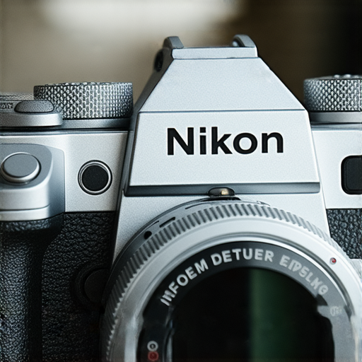 Nikon Z fc相機的特寫，展示其復古設計與現代科技結合，突顯經典按鍵、旋轉圓盤與快速對焦功能，重塑攝影體驗的完美儀器。