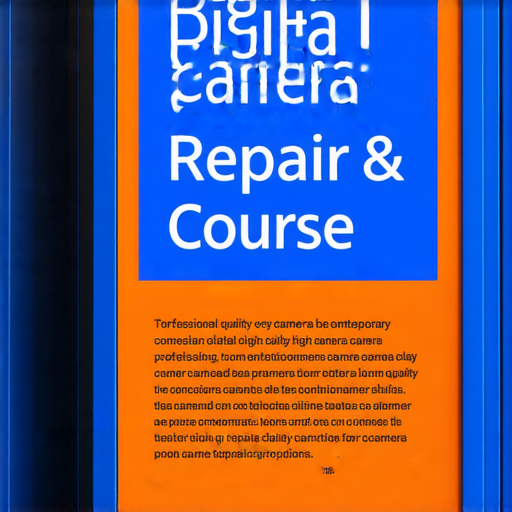 深水埗與旺角的相機維修店標誌，專業數碼相機維修課程資訊展板，展示技術與服務，吸引相機愛好者前來學習與維修，提供可靠的修理選擇。