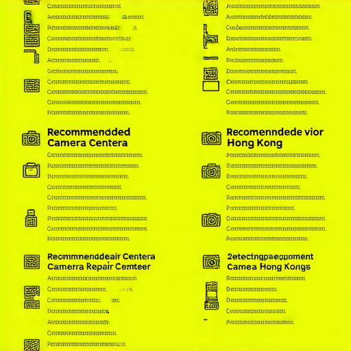 香港相機維修中心推薦與價格信息一覽，展示各維修中心的名稱、地址及價格，助助攝影愛好者選擇合適的維修服務，維護相機設備。