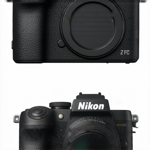 Nikon Z FC與Coolpix W300相機並排展示，探索攝影潛能與秘密的畫面，呈現攝影器材特色與設計美學，激勵攝影愛好者了解其功能與用途。