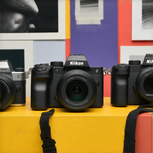 Nikon Z FC相機與Coolpix系列展示，專業攝影作品背景，探索影像新境界，為攝影愛好者提供高質感拍攝體驗，了解專業服務。