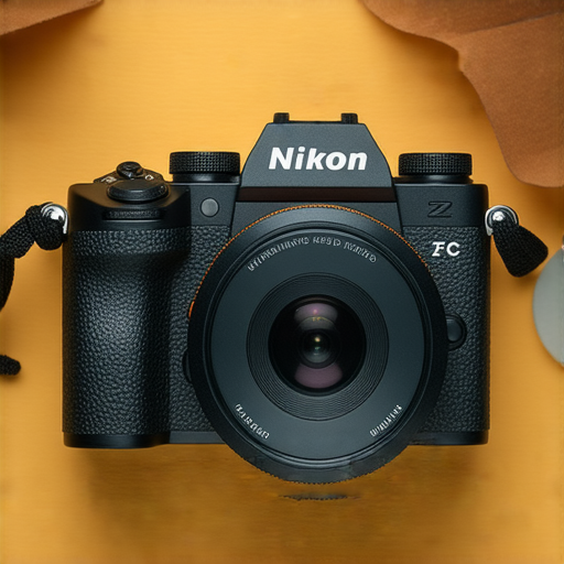Nikon Z FC相機展示其復古設計與現代科技的完美結合，鏡頭細節清晰可見，背景呈現攝影創作靈感，展現這款相機在攝影界的獨特魅力。