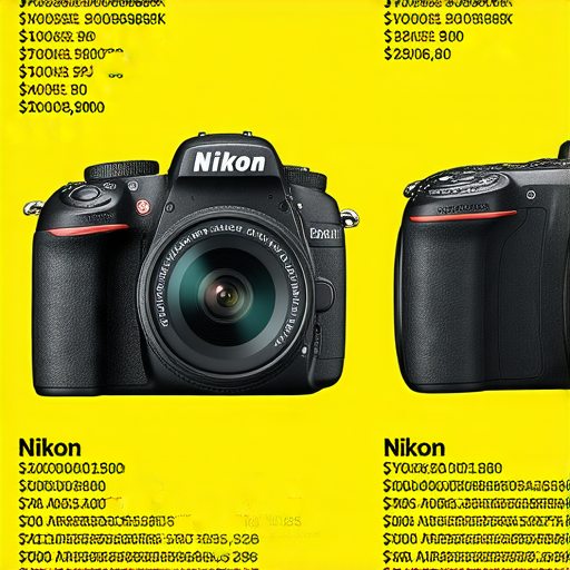 探索香港Nikon相機價格與保養資訊的圖片，展示各型號相機及其價格標籤，並提供保養服務的相關資訊，幫助消費者選擇最佳設備，著重攝影愛好者的需求與選擇。