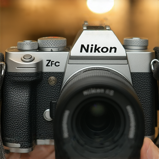尼康Z fc相機特寫，展示其復古設計與先進功能，專業攝影服務的標誌，吸引攝影愛好者探索新可能性，提升拍攝技巧與作品品質，讓創意無限延展。