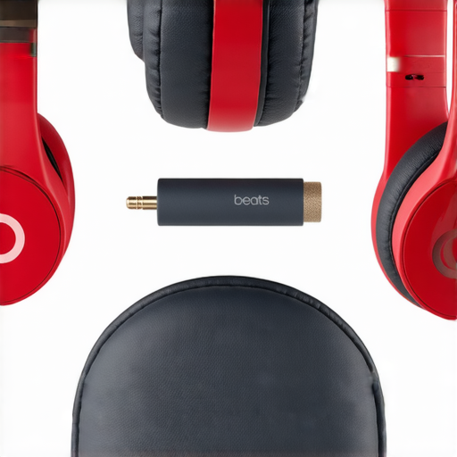 Beats耳機和Beats頭戴式耳機展示，強調高品質音效和時尚設計，適合音樂愛好者和運動者，突顯耳機的舒適度和功能特色，注意音質和品牌形象。