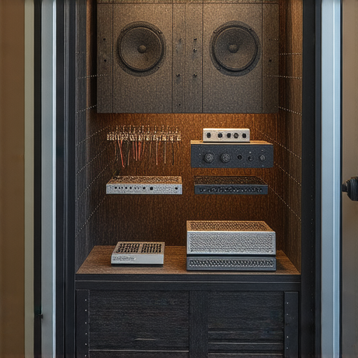 揭開音響箱的秘密，專業技術人員正在拆解音響箱，探索隱藏的音質提升方案，展示先進設備和工具，助您立即提升音樂體驗。