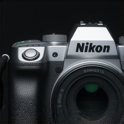 Nikon Z FC相機的特寫，展現經典設計與現代科技的融合，金屬機身與復古控制旋鈕，強調攝影的藝術性與功能性，完美體驗攝影新境界。
