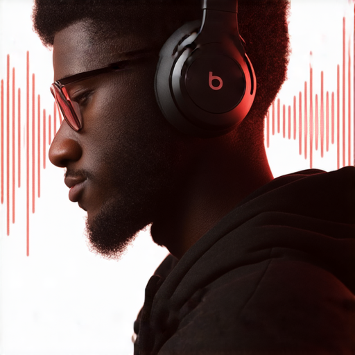探索無與倫比的音質，Beats 耳機提升音樂體驗，圖片展示耳機佩戴者沉浸於音樂中，享受清晰而豐富的音效，感受音樂的魅力與力量。