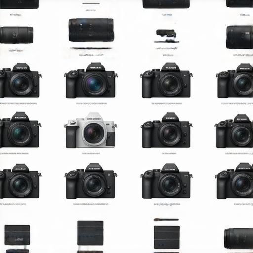 全方位探索Fujifilm相機及配件推薦指南2024的插圖，展示多款Fujifilm相機及其熱門配件，色彩豐富，清晰顯示產品設計與功能，適合攝影愛好者參考與選購。