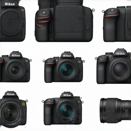 尼康相機系列展示，從Zfc到W300的不同型號，展現多樣選擇，適合各類攝影需求，涵蓋數位單眼與相機配件，提供使用者靈活的拍攝選擇。