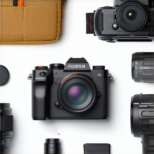 2024年Fujifilm相機推薦與鏡頭列表，展示不同型號Fujifilm相機及其配件，搭配即棄相機用法的創意應用，適合攝影愛好者參考使用。