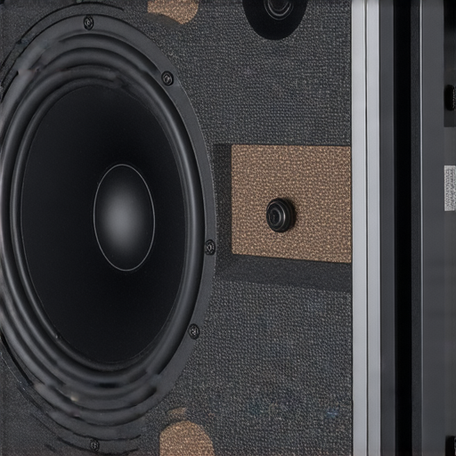 音響箱內部結構的特寫圖，展示音質背後的科學原理，並強調探索聲音體驗的重要性，介紹我們的專業服務。