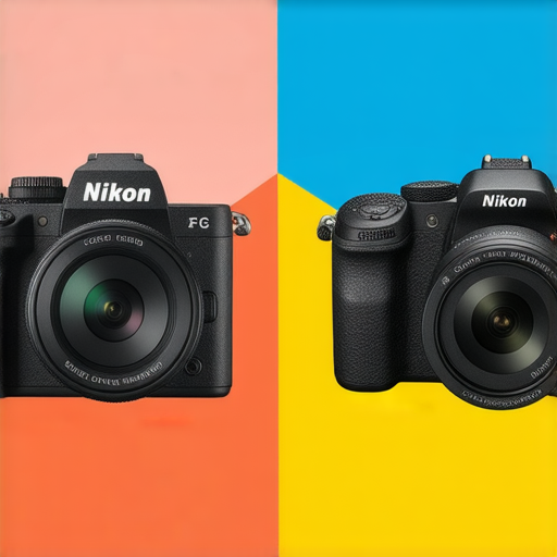 尼康 Z FC 與 Coolpix W300 攝影機並排展示，顯示其輕巧設計與強大功能，適合各種攝影需求，讓用戶探索攝影的無限可能與專業服務。