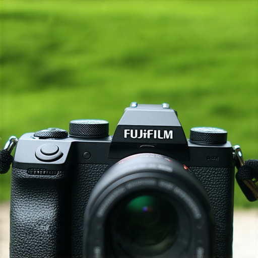 Fujifilm相機捕捉即影即有的魅力，展現每一刻的美好，適合攝影愛好者和旅遊分享。相機展示在戶外場景中，背景充滿自然光。