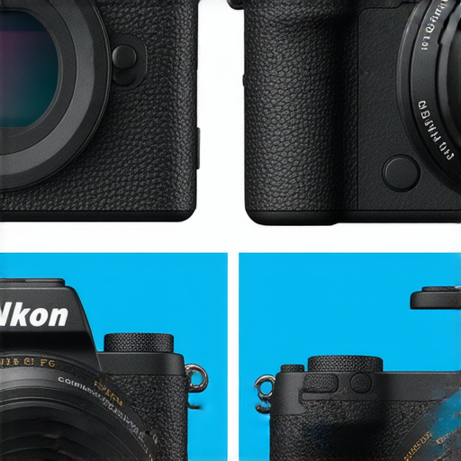 尼康Z FC相機與Coolpix W300的對比畫面，展示其獨特設計與功能，強調探索攝影新境界的神秘魅力，完美捕捉瞬間的精彩。