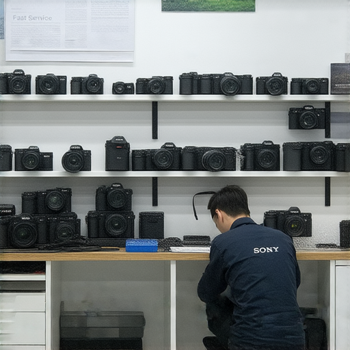 深水埗與旺角專業維修中心，技術人員正在修復SONY或CANON相機，提供快速且專業的維修服務，歡迎立即查詢優惠，找回你的拍攝樂趣。