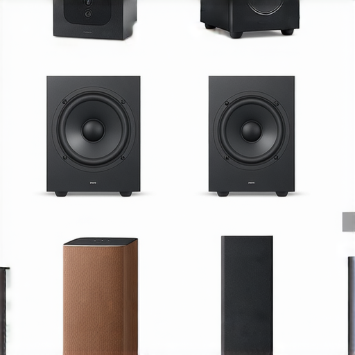 提升音樂體驗的音響箱選擇與使用指南圖片，展示不同款式的音響箱，包含無線音響、書架式音響和環繞音響，強調音質與設置的多樣性，幫助用戶選擇最適合的音響設備。
