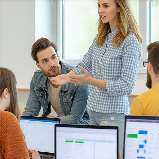 提升職場競爭力的商業英語及商務英語課程介紹圖像，展示學員參與互動學習，強調專業英語技能的重要性，助力職場晉升和商業交流。