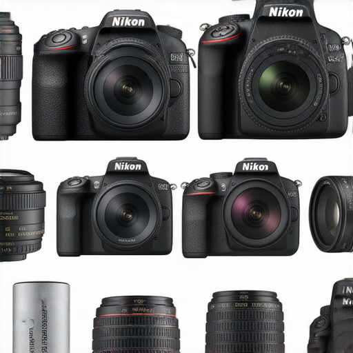 探索香港超值Nikon相機與鏡頭價格的圖片，展示專業保養及電池購買指南，包含相機、鏡頭和維護工具的視覺效果，吸引攝影愛好者了解最新優惠。