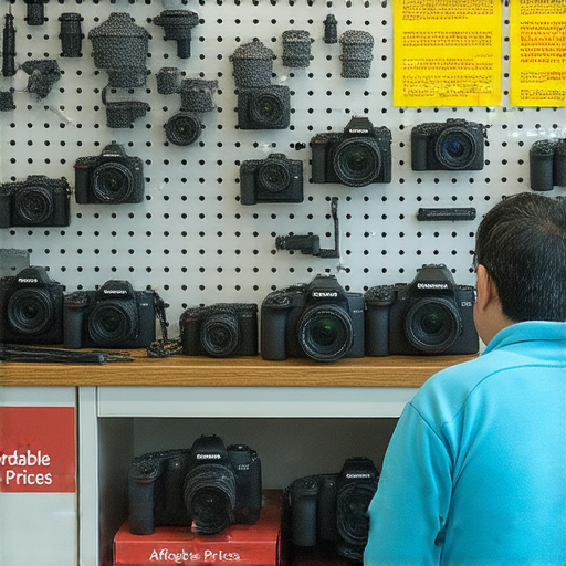 深水埗相機維修專家提供專業服務，展現維修工具和技術，顧客在檢查相機，超值價格吸引注意，拯救愛機的理想選擇。
