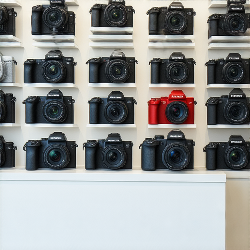 Fujifilm相機展示各種型號與配件，專業攝影服務人員正在為客戶提供建議，創造探索即影即有的精彩攝影體驗，讓您輕鬆啟程攝影之旅。