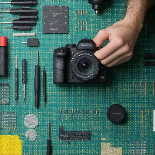 相機維修技巧教學，深入淺出介紹如何修理相機。圖片展示了專業維修工具與技術，適合在深水埗和旺角探索相機維修服務的愛好者。