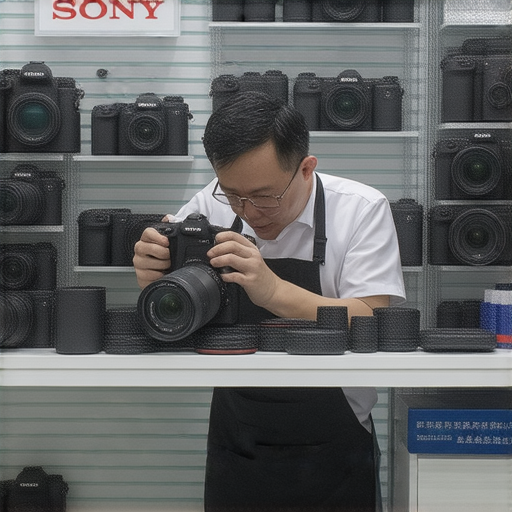 專業相機維修服務展示，在深水埗至尖沙咀的店鋪內，技術人員專注維修Sony與Canon相機，創造完美畫面，讓您的相機重獲新生。