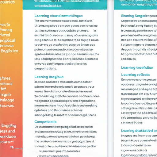 提升職場競爭力的商業英語與商務英語課程選擇指南，展示各類課程的平面圖，強調學習策略及技巧，幫助職場人士有效提升專業英語能力與競爭力。