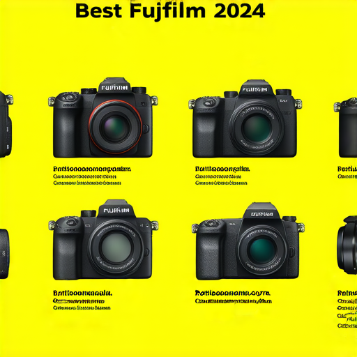 2024年最佳富士相機推薦圖示，展示多款受歡迎的富士相機型號，適合不同攝影需求，幫助使用者立刻發現攝影新選擇，提升拍攝體驗。