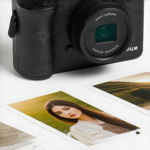 Fujifilm相機示範圖，展示即影即有功能，擁有色彩豐富的照片，背景為攝影場景，適合探索攝影入門者的推薦，相片特色與相機設計相輔相成。